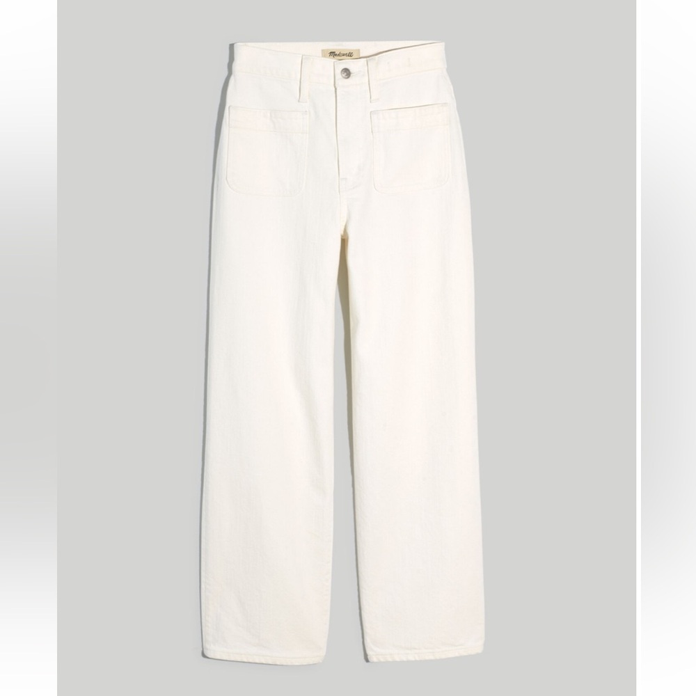 Madewell The Perfect Vintage Wide-Leg Jean in Tile White: Patch Pocket Edition - Picture 3 of 7